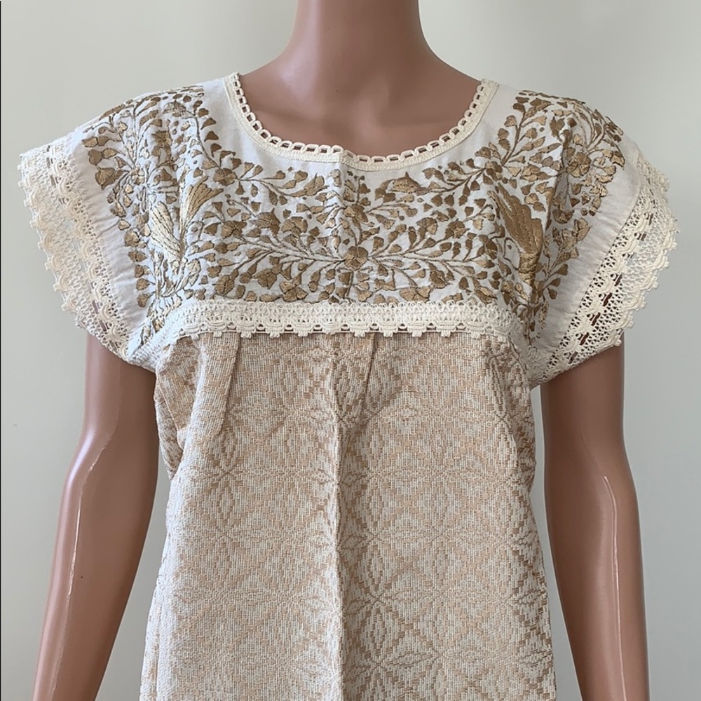 Paloma Embroidered Tunic/Dress, Hand Loom Fabric.